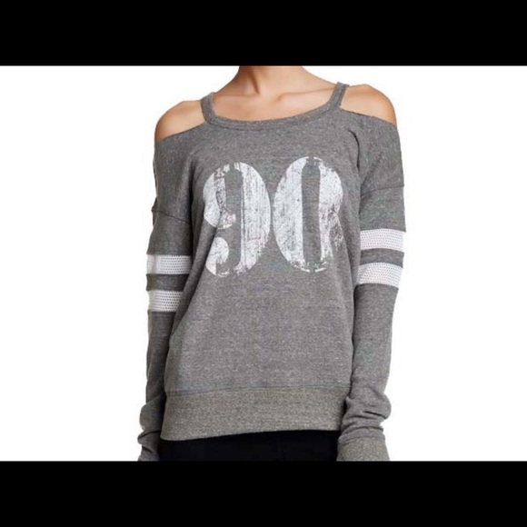 Steve Madden Tops - Steve Madden Cold Shoulder Sweatshirt Sz S